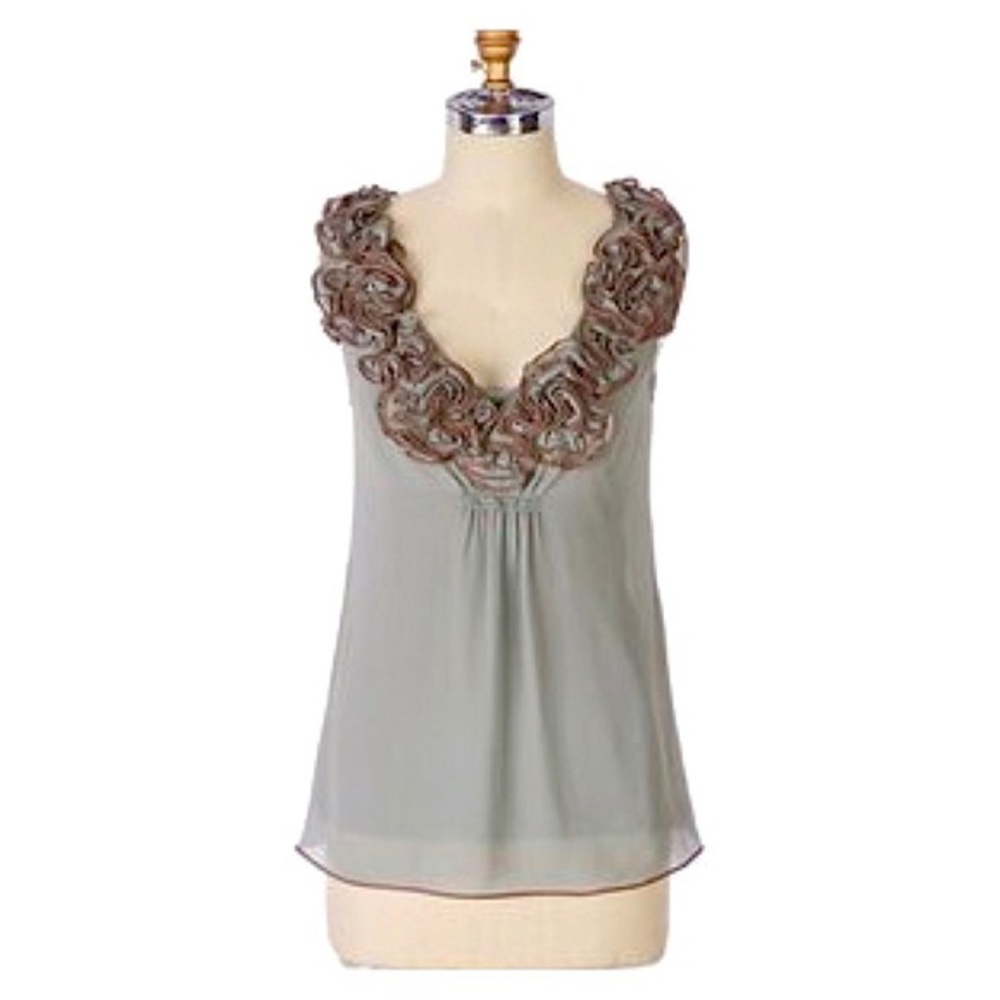 Anthropologie Baraschi In The Wings Rosette Top - Picture 1 of 11